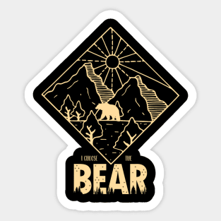 The Bear In Woods 2024 I Pick The Bear Women Sticker